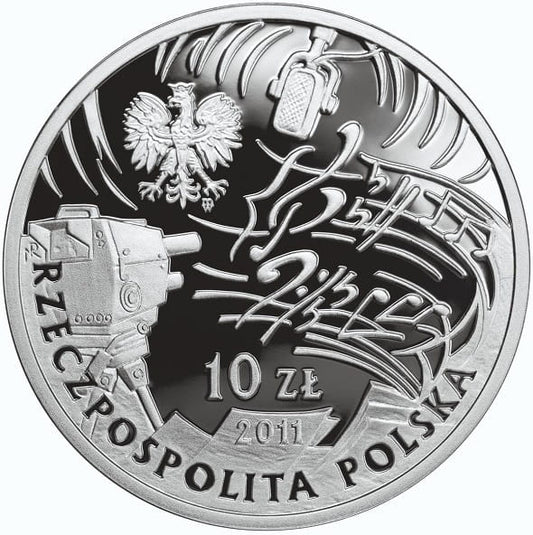 Moneta 10 zł Jeremi Przybora Jerzy Wasowski 2011 r.