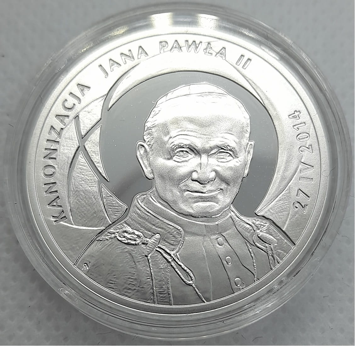 Moneta 10 zł Kanonizacja Jana Pawła II 2014