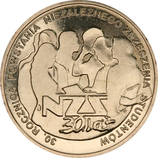 Moneta 2 zł 30 rocznica powstania NZS 2011