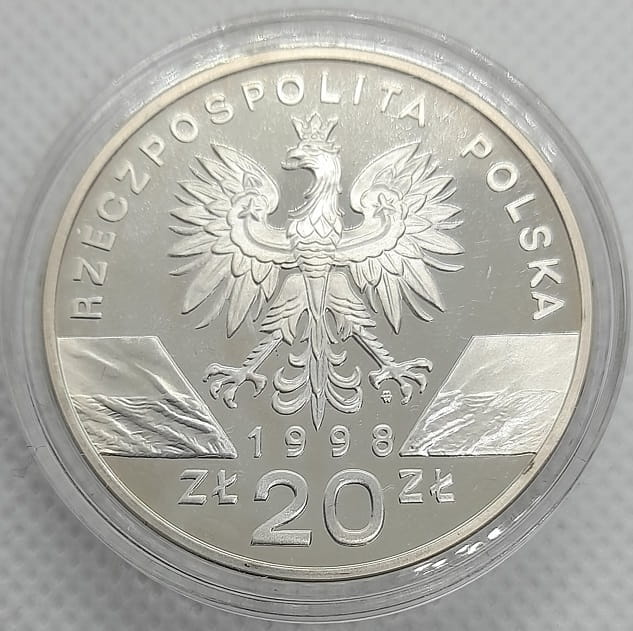 Moneta 20 zł Ropucha paskówka 1998